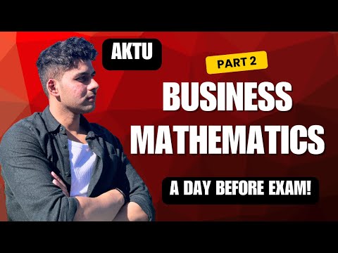 Business Mathematics BBA 1st Semester AKTU
