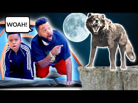 24 HOUR OVERNIGHT CAMPING CHALLENGE IN OUR BACKYARD 😮