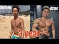 【筋トレ変化】ガリガリが本気出してみた。3 Year Body Transformation