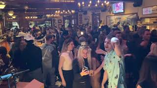 New Years Eve countdown into 2022 at the Bar Of America in Truckee, California. “Sweet Caroline”