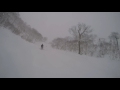 Skiing over dirt patches and through bamboo groves one day gave way to a landscape submerged under two feet of snow the next. - © Krista Crabtree Skiing over dirt patches and through bamboo groves one day gave way to a landscape submerged under two feet of snow the next. - © Krista Crabtree