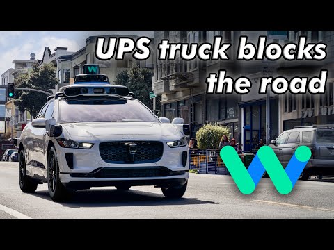 Waymo SF: Gets stuck behind UPS, backs down hill | JJRicks Rides With Waymo #132