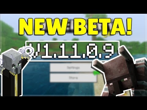 MCPE 1.11.0.9 BETA VILLAGE & PILLAGE! Minecraft Pocket Edition Changes & Funny Glitches