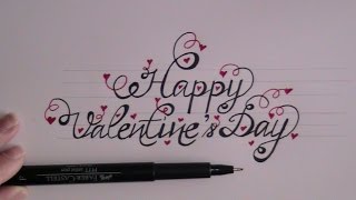 how to write in cursive - fancy letters happy valentines day