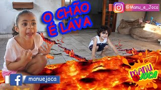O CHO  LAVA COM MANU E JOCA! / The Floor is Lava Manu and Joca