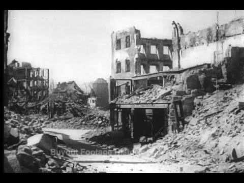 HD Stock Footage WWII Allied Drives Split Germany