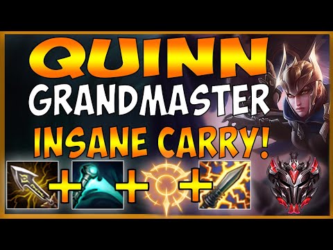 RANK 1 QUINN INSANE POP OFF IN GRANDMASTER ELO *2 CRAZY OUTPLAYS* - League of Legends