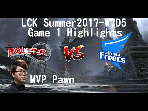 KT vs AFS | LCK Summer2017-W7D5 game 1 Highlights Deft炮娘打得真兇
