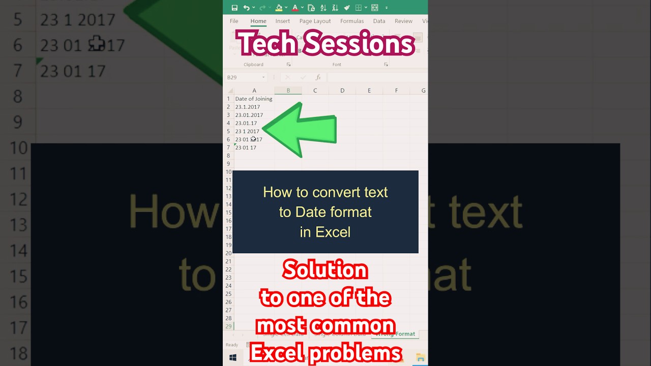 How to convert Text to Date format in Excel || Excel date format