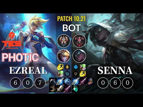 TES Photic Ezreal vs Senna Bot - KR Patch 10.21