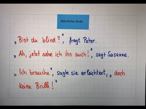 Direct speech with examples | German - Grammar | Lehrerschmidt