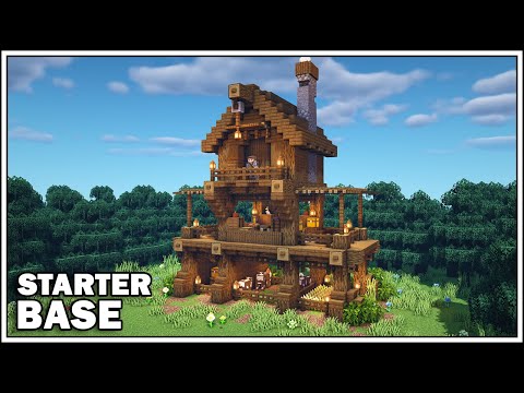 TheMythicalSausage - Minecraft Wooden Starter Survival Base Tutorial [How to Build]