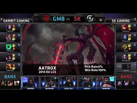 Gambit Gaming vs SK Gaming | Season 4 EU LCS Spring split 2014 Super Week W8D2 G1 | GMB vs SK