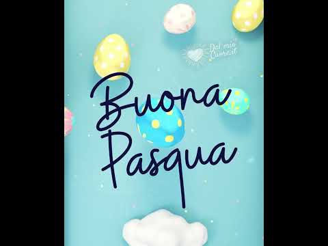 Buona Pasqua video e GIF con pioggia di Uova e sottofondo musicale