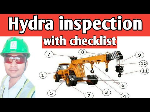 Hydra inspection in hindi ! Hydra checklist ! Crane inspection ! crane checklist ! safety video