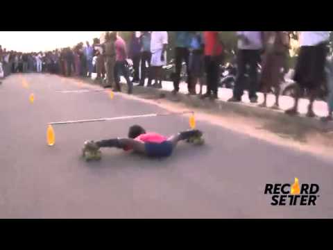 Roller Skate Limbo Dance World Record!   RecordSetter com