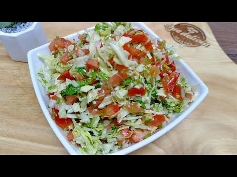 “Traditional Fresh Cabbage and Tomato Salad”