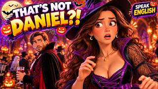 Halloween Party Mix-Up! | English Conversation Practice (A2–B1)
