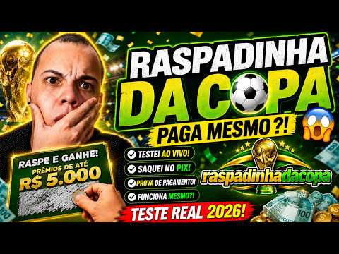🚨 RASPADINHA DA COPA FUNCIONA? FIZ O TESTE REAL E TENTEI SACAR NO PIX!