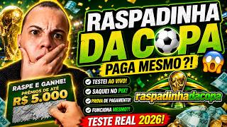 🚨 RASPADINHA DA COPA FUNCIONA? FIZ O TESTE REAL E TENTEI SACAR NO PIX!