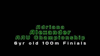 Adriana Alexander 2019 100m Finials