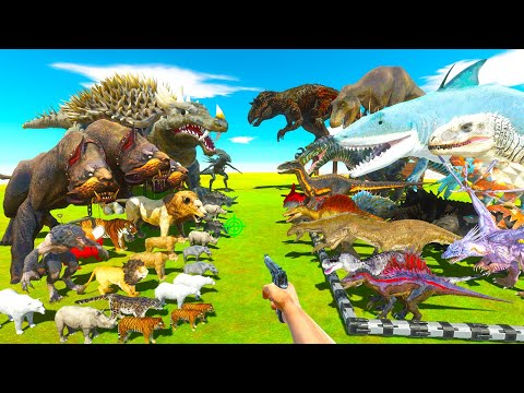 Jurassic Kingdom Battle | Legendary Reptiles vs Carnivore Dinosaurs - Animal Revolt Battle Simulator