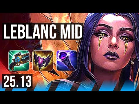 LEBLANC vs AKALI (MID) | 10 solo kills, Legendary, 18/2/1 | EUW Challenger | 25.13