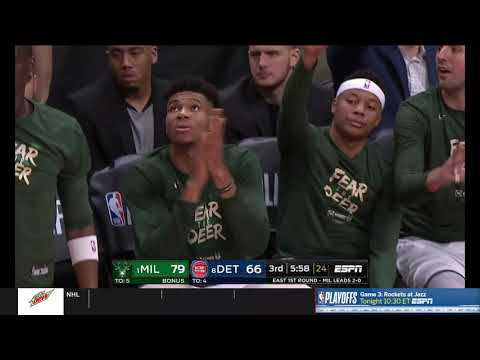 Khris Middleton All Game Actions 04/20/2019 Milwaukee Bucks vs Detroit Pistons Highlights