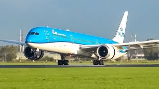 (4K) Plane spotting at Schiphol - KLM 787-10 vs. 787-9, which one looks better?