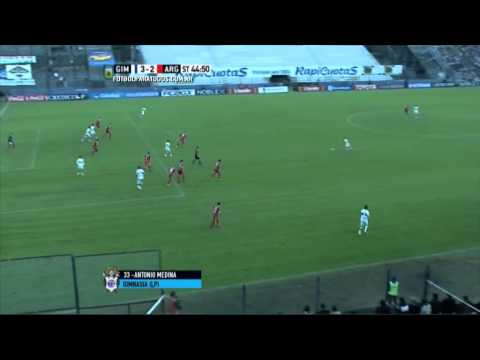 Gol de Medina. Gimnasia 3 - Argentinos 2. Fecha 20. Primera División 2015. FPT