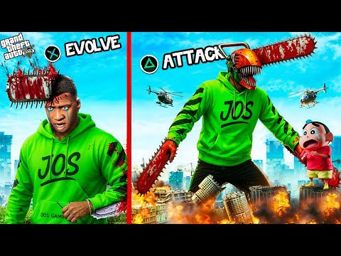 Franklin Becomes CHAINSAW GOD to Save Shinchan in GTA 5