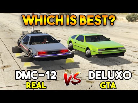 GTA DELUXO VS REAL DMC-12 - GTA 5 VS REAL LIFE