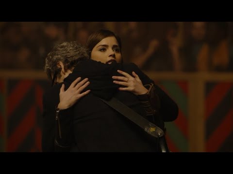Doctor Who Series 9 scene [The Magician's Apprentice]: Hugging is a great way to hide your face