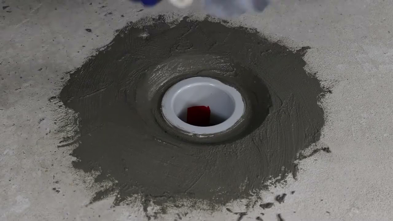 Ugradnja ACO Inox kom. slivnika sa pl. nosačem rešetke u pod sa pločicama kao završnim slojem