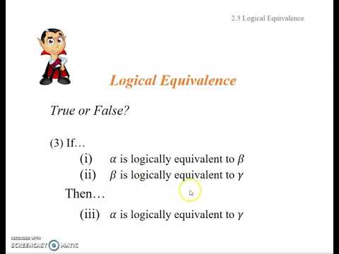 2.3b Propositional Semantics 3: Logical Equivalence
