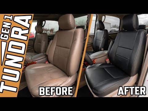Toyota Tundra Leather Seat Install - 260K Mile Restoration | Beige to Black Transformation