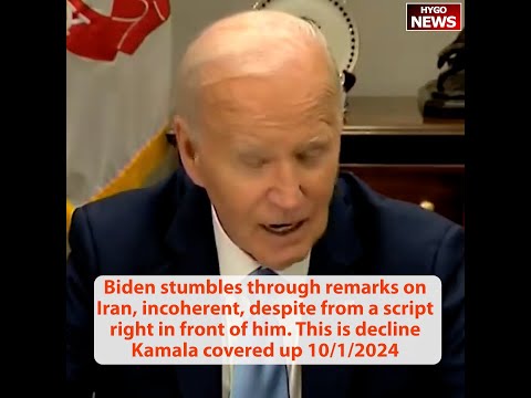 Biden stumbles thru remarks; Kamala now tough on Iran, ignores questions as usual, FLASHBACK