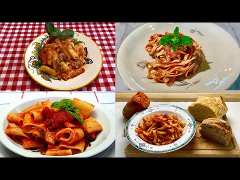 4 Ricette Primi Classici Italiani Tradizionali Gustosi  - Pasta 4 Tasty Italian Classics  Recipe
