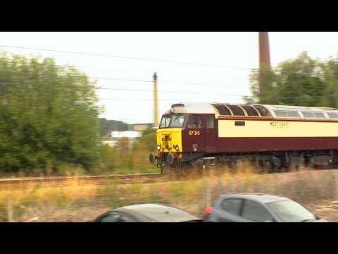 57315 + 57313 at Back Saltaire Road, Shipley on 01/09/2024