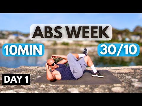 ENTRENAMIENTO DE ABDOMINALES DE 10 MIN / RETO DE ABDOMINALES EN UNA SEMANA - DÍA 1
