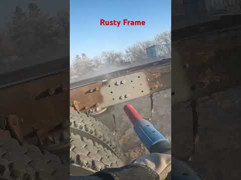 Sandblasting Rusty Frame #sandblast #sandblasting #restoration #freightliner #rustremoval #shorts