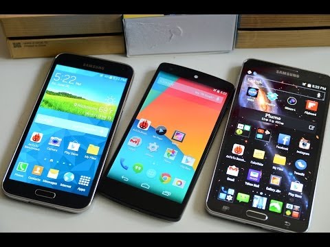 Comparison: Samsung Galaxy Note 3, Google Nexus 5 and Galaxy S5