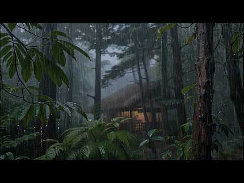 Relaxing Real Night Rain on Forest Leaves to Help You Sleep Like a Baby