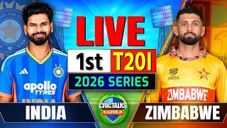 🔴 Live: India Vs Zimbabwe, 1st T20I | 2026 Series | Cricket Match Today Scores & Commentary 