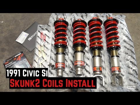 Skunk2 Pro-S2 Coilovers Install - 1991 Civic Si Build B16A