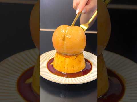 【衝撃】桃を丸ごと1個のせた贅沢プリンが美しすぎた！