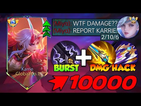 NEW META! KARRIE 100% BEST DAMAGE BUILD AND EMBLEM!! (karrie best build 2025) - MUST TRY! | MLBB