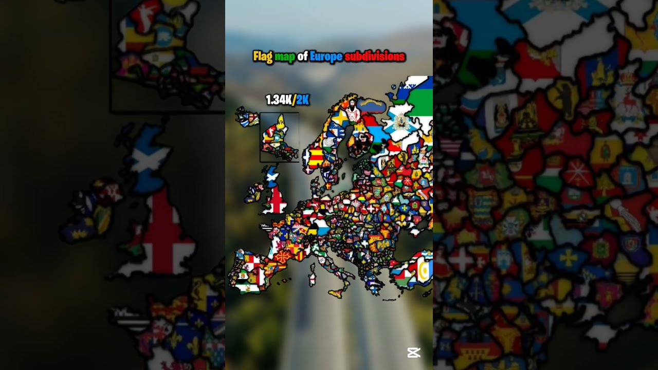 Flag map of Europe subdivisions #shorts #europe #mapping #flag #geotuber
