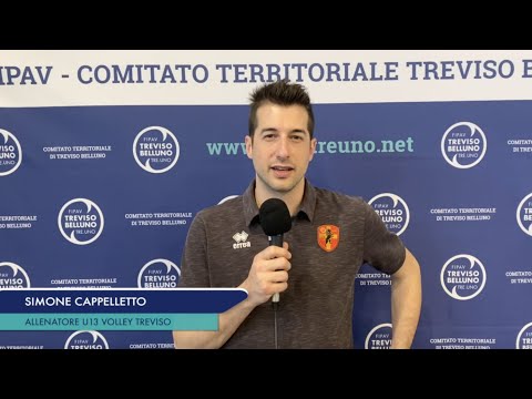 L'ALLENATORE DI VOLLEY TREVISO CAPPELLETTO DOPO LA VITTORIA IN FINALE U13 MASCHILE