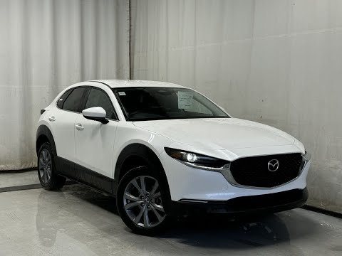 2025 Mazda CX-30 GS AWD in White for sale at Park Mazda in Sherwood Park, AB